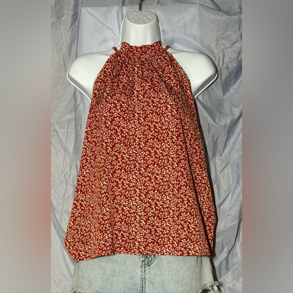 Red Floral Top
